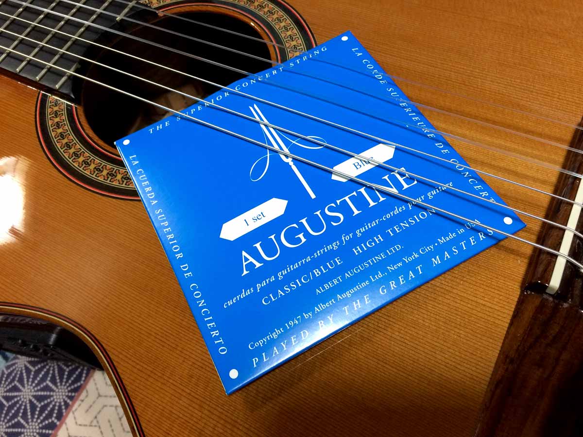 オーガスチン弦　クラシックギター弦　ブルーセット　ハイテンション　AUGUSTINE BLUE SET HIGH TENSION×1セット